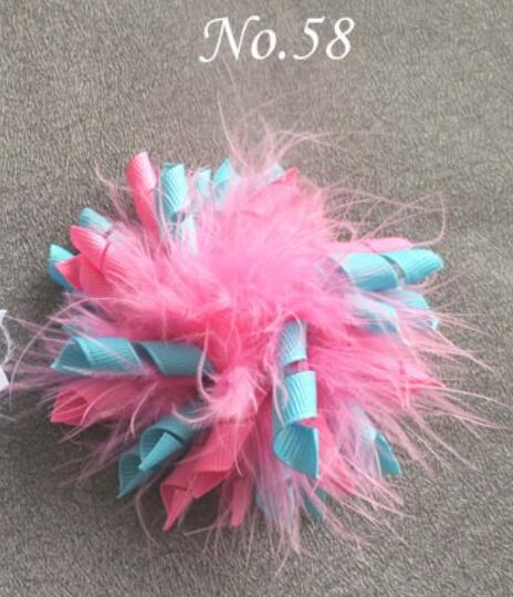 Girl 3.5 Feather Corker Hair bows